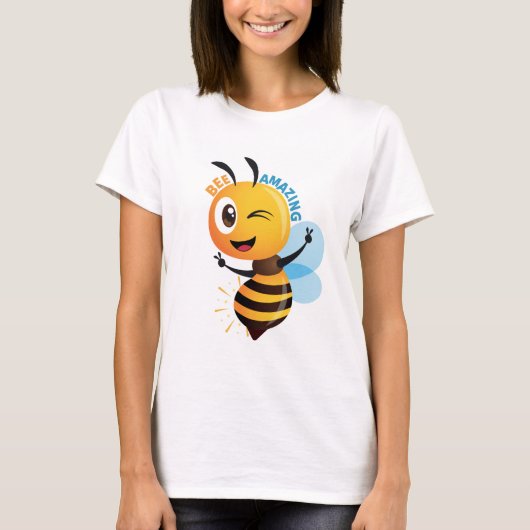 Bee Amazing T-Shirt – Cute Inspirational Honeybee (Vorderseite)