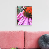 Bee and Coneflower Faux Wrapped Canvas Print Leinwanddruck (Insitu (Wohnzimmer))