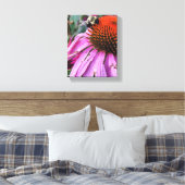 Bee and Coneflower Faux Wrapped Canvas Print Leinwanddruck (Insitu (Schlafzimmer))