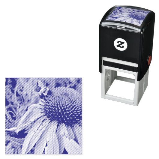 Bee and Coneflower Self Inking Rubber Stamp Permastempel (Beispiel)