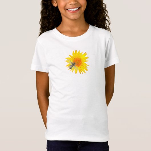 BEE AND DAISY GIRL'S T - SHIRT INDIVIDUELLE NAME (Vorderseite)