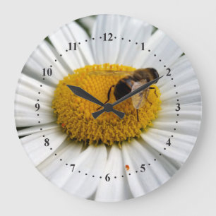 bee and daisy große wanduhr