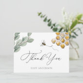 Bee and Eukalyptus Greenery Vielen Dank (Stehend Vorderseite)