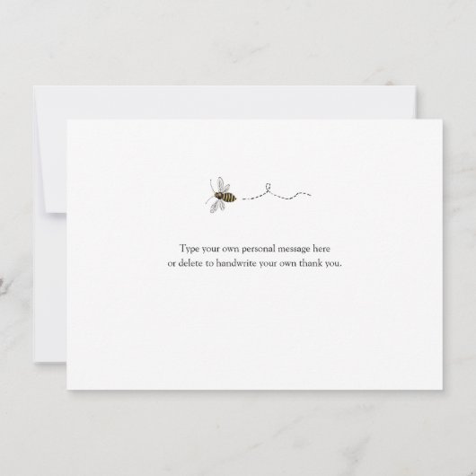 Bee and Eukalyptus Greenery Vielen Dank (Rückseite)