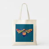 Bee and Flower Tote Bag Tragetasche (Rückseite)