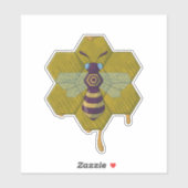 Bee and Hive sticker  (Blatt)