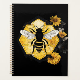 Bee and Honeycomb yellow and black  Planer