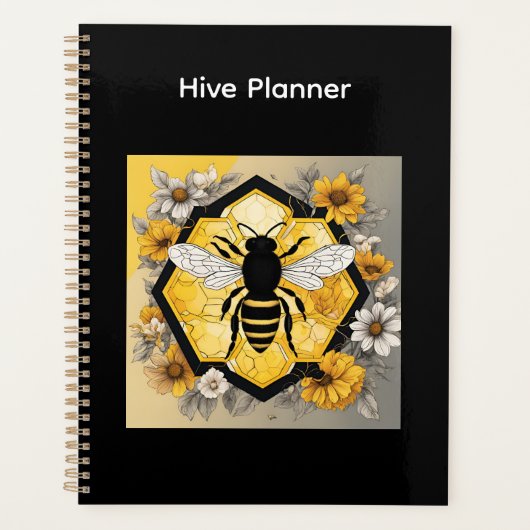 Bee and Honeycombe Design Hive Planner Planer (Vorderseite)