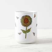 Bee And Sunflower Mug Kaffeetasse (Mittel)