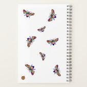 Bee And Sunflower Notebook Notizblock (Rückseite)