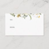 Bee and Yellow Wildflower Display Shower Begleitkarte (Rückseite)