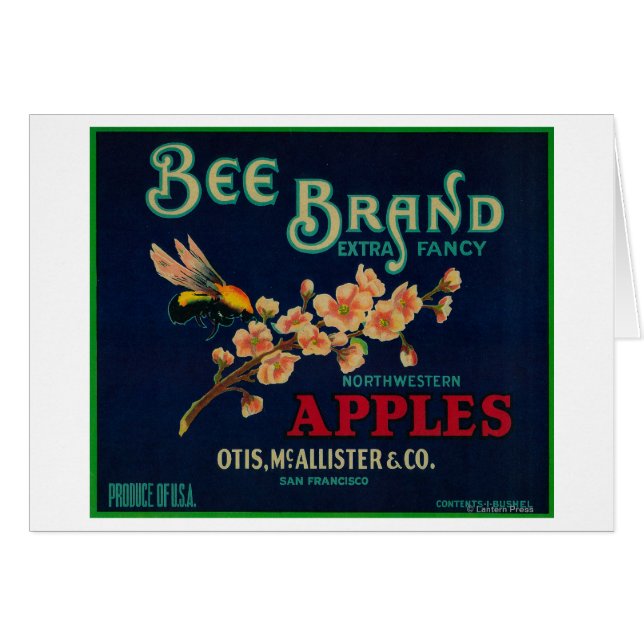 Bee-Apfelkiste-Etikett (Vorderseite (Horizontal))