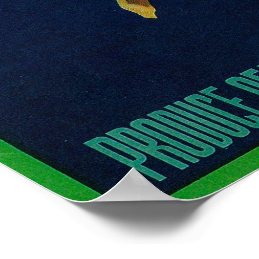 Bee-Apfelkiste-Etikett Poster (Ecke)