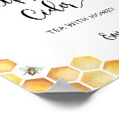 Bee Apfelwein-Zeichen Trinktisch Poster (Ecke)