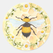 Bee Apiary Honey Jar Sticker (Vorderseite)
