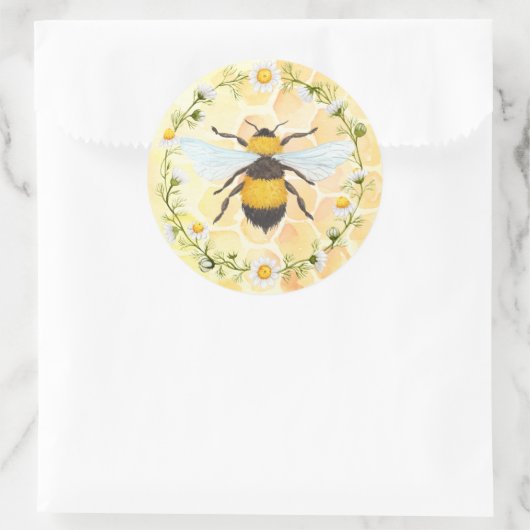 Bee Apiary Honey Jar Sticker (Tasche)
