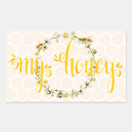 Bee Apiary Honey Jar Stickers (Vorderseite)