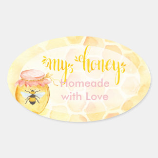 Bee Apiary Honey Jar Stickers