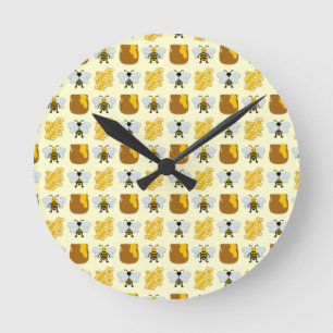 Bee Art For Kids Runde Wanduhr