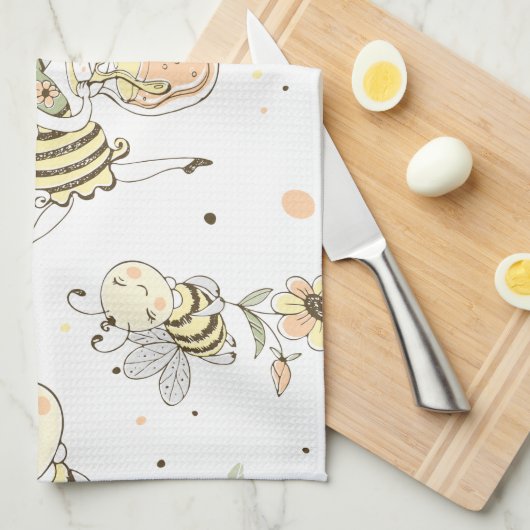 Bee Art Geschirrtuch (Viertel Falte)