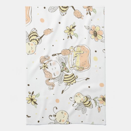 Bee Art Geschirrtuch (Vertikal)