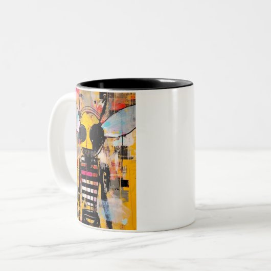 Bee ART Mug Zweifarbige Tasse (Vorderseite Links)