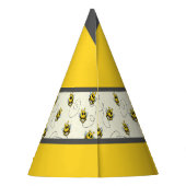 Bee Art Party Hat Partyhütchen (Rückseite)