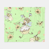 Bee Artwork Fleecedecke (Vorderseite (Horizontal))
