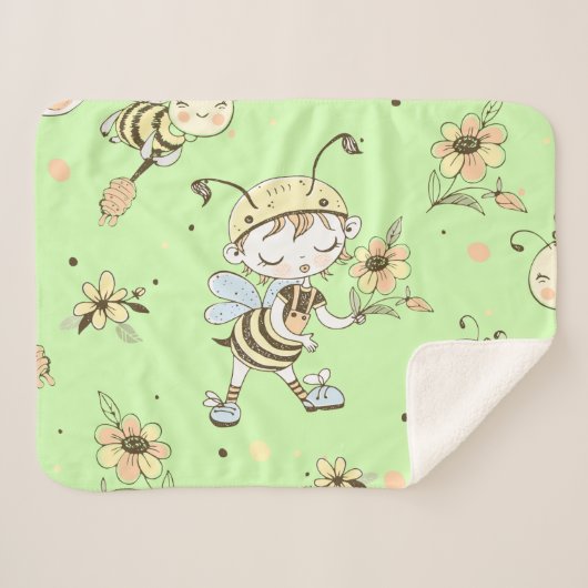 Bee Artwork Sherpadecke (Vorderseite (Horizontal))