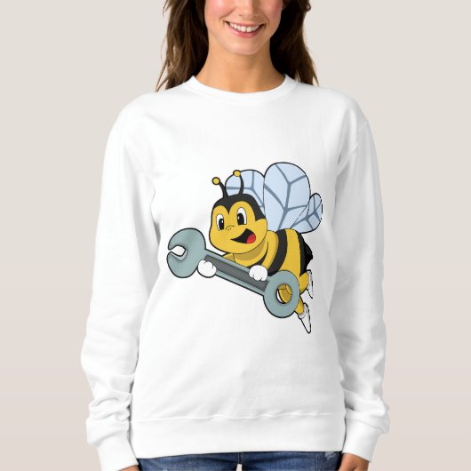 Bee as Mechanic with Wrench Sweatshirt (Vorderseite)