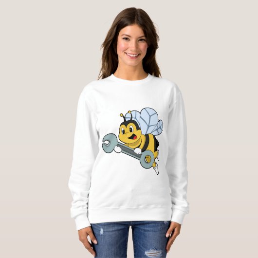 Bee as Mechanic with Wrench Sweatshirt (Vorne ganz)