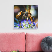 Bee Aware 12" x 12", 1,5", Single Wrapped Canvas Leinwanddruck (Insitu (Wohnzimmer))
