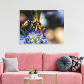 Bee Aware 24" x 18", 1,5", Single Wrapped Canvas Leinwanddruck (Insitu (Wohnzimmer))