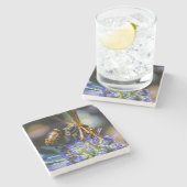 Bee Aware Marble Stone Untersetzer (Seitenansicht)
