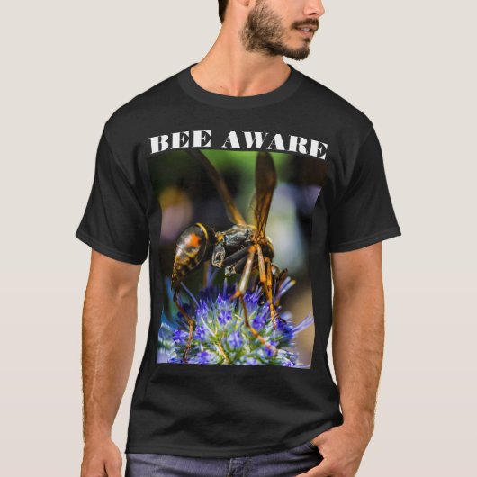Bee Aware Men's Basic Dark T - Shirt (Vorderseite)