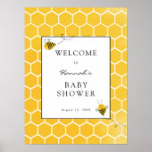 Bee Baby Dusche Begrüßungszeichen Poster (Vorne)