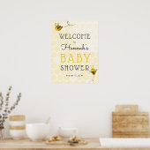 Bee Baby Dusche Begrüßungszeichen Poster (Küche)