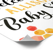 Bee Baby Dusche Begrüßungszeichen Poster (Ecke)