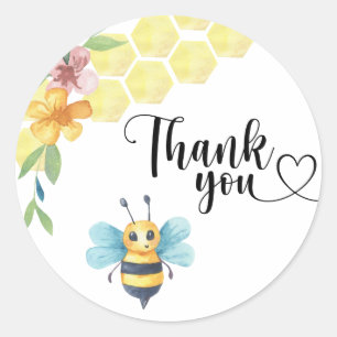 Bee baby Dusche danke Runder Aufkleber