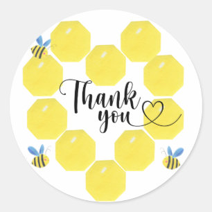 Bee baby Dusche danke Runder Aufkleber
