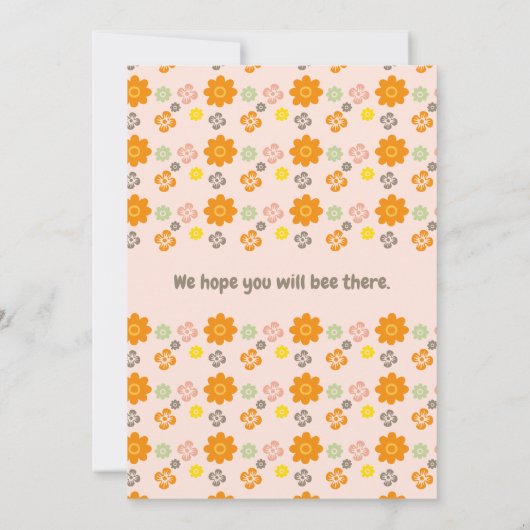 Bee baby Dusche Einladungen Mama zu werden Bloral (Rückseite)