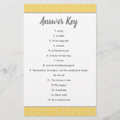 Bee Baby Dusche Kinderzimmer Rhyme Quiz (Rückseite)