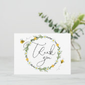 Bee Baby Dusche Vielen Dank Dankeskarte (Stehend Vorderseite)