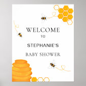 Bee Baby Dusche Willkommen Poster (Vorne)