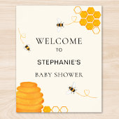 Bee Baby Dusche Willkommen Poster