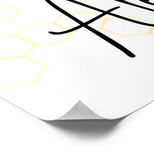 Bee Baby Duwer Gender Neutral Willkommen erschwing Poster (Ecke)