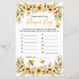 Bee Baby rät, was in dem Windeln-Bag-Spiel steckt