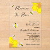 Bee Baby Shower Acryleinladungen (Vorderseite)
