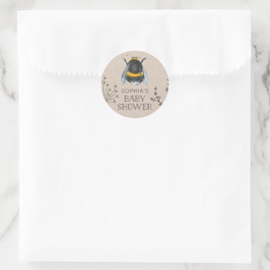 Bee Baby Shower Baby Fevor Stickers (Tasche)