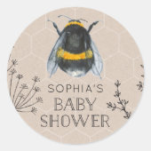 Bee Baby Shower Baby Fevor Stickers (Vorderseite)